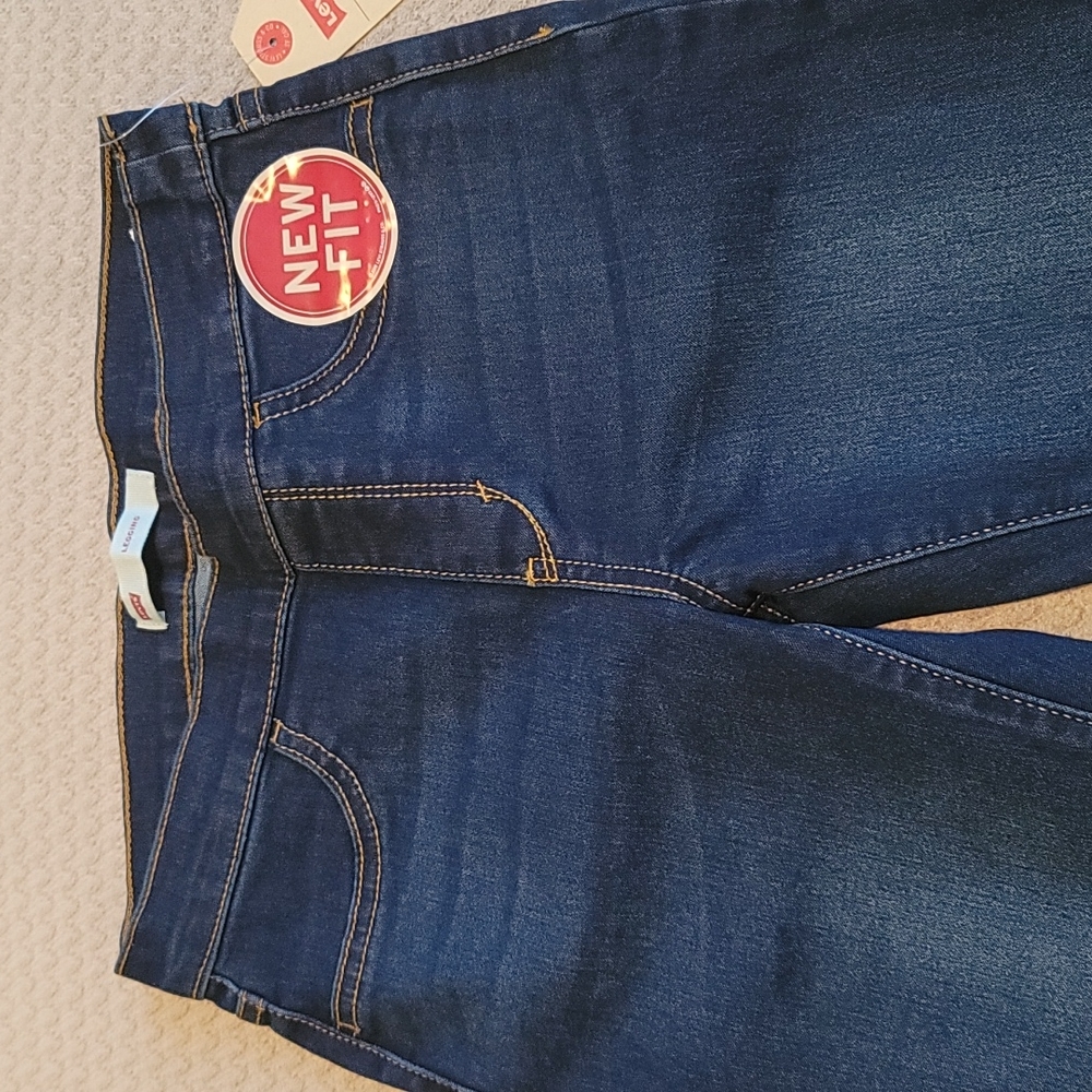 NWT Levi Denim Pull-on Leggings for Girls - Picture 3 of 10